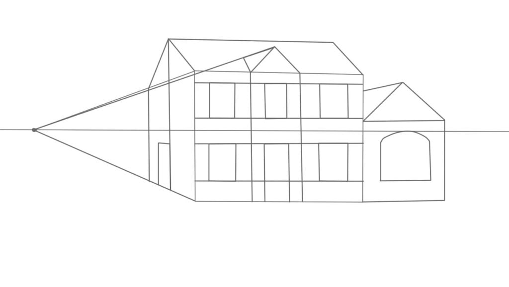 Como desenhar uma casa de lado