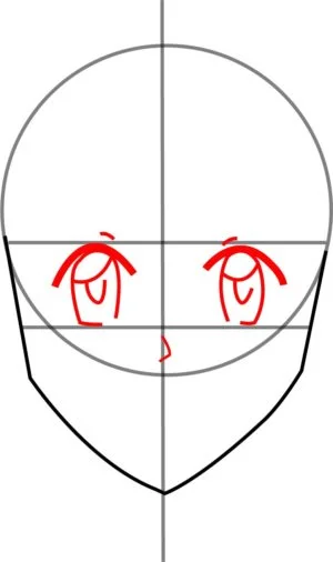 Como desenhar rosto feminino estilo mangá - Estrutura básica 