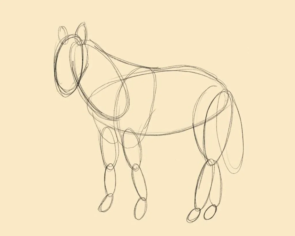 Desenho de cavalo passo a passo