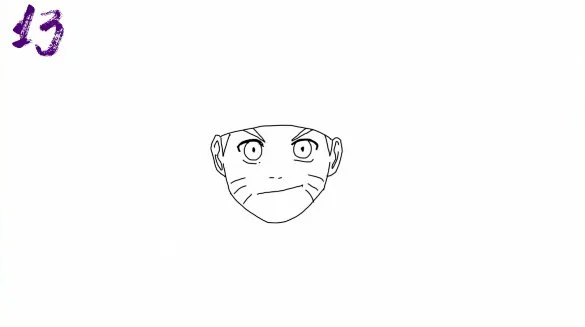 COMO DESENHAR O ROSTO DO NARUTO FÁCIL /// HOW TO DRAW NARUTO FACE (EASY) 